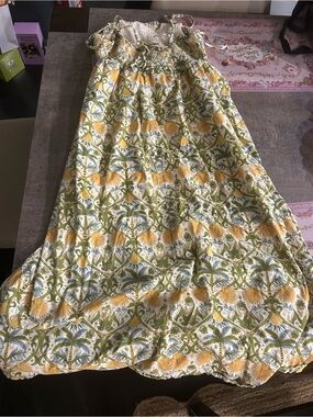 Women’s Yellow & Green Floral Maxi Skirt